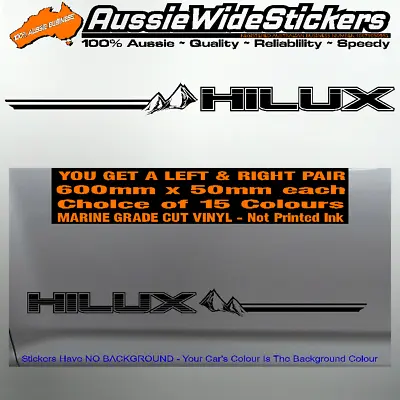 For HILUX Stickers 4x4 Ute SR5 Bullbar Mountain Stripes Decal 600mm PAIR • $24.90