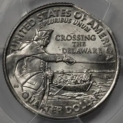 2021 PCGS MS63 Straight Clip Crossing Then Delaware Quarter Mint Error Unique • $999.97