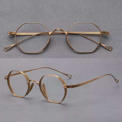 Elliptical Pure Titanium Full Rim Glasses Frames Women Vintage Eyeglasses Men • $16.79