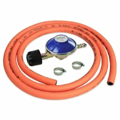 CAMPING GAZ BUTANE GAS REGULATOR KIT HOSE CLIPS 29mbar BBQ COOKER STOVE CARAVAN • £17.49