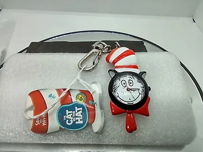 Cat In The Hat Clip Watch Dr. Seuss Movie Merch MIP Keychain 2003 JIF Smuckers • $22