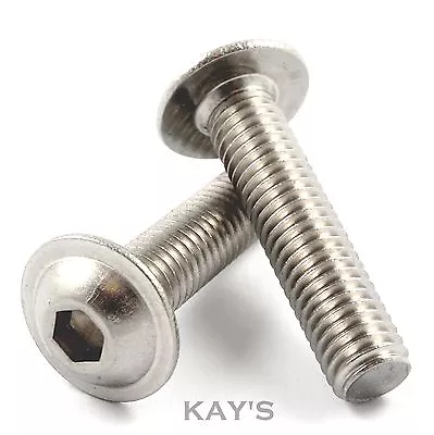 £1.69 • Buy M4, M5, M6, M8 Stainless Steel Flanged Button Head Allen Screws, Fairing Bolts