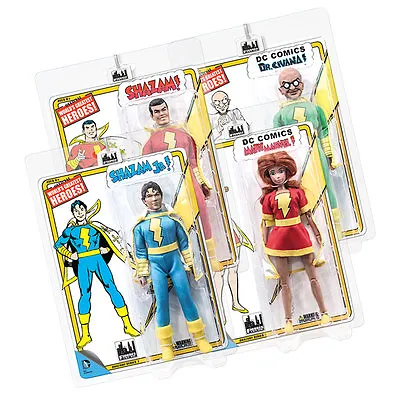 DC Comics Retro Style 8 Inch Figures Shazam Series: Set Of All 4 • $89.96
