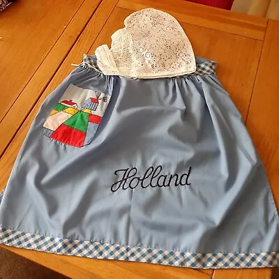 £3 • Buy Fancy Dress Little DUTCH Girl Apron And Pretty  Lace Dutch Hat One Size