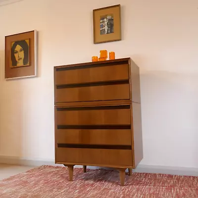Vintage Mid Century 60s Meredew Chest Of Drawers (Also Matching Dressing Table) • £300