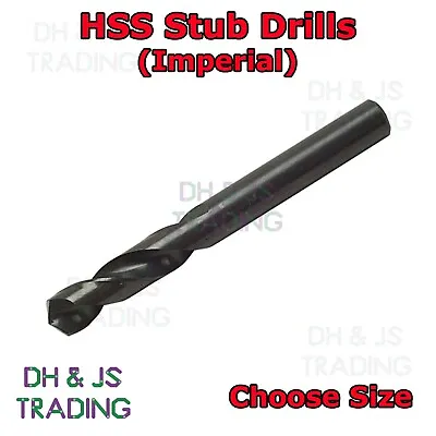 HSS Stub Drill Bits Professional Short Stubby Imperial Ground Flute - All Sizes • £1.75