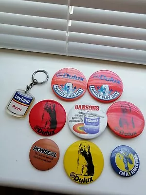 Vintage Diy Paint Advertising Dulux Ronseal Spack Pin Badges Leyland Keyring  • £3.99