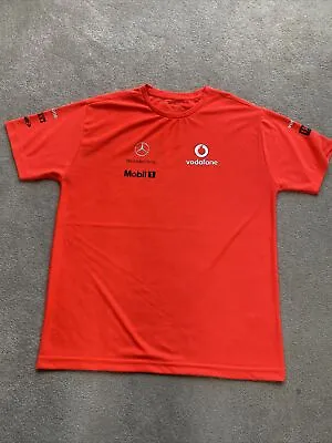 COLLECTABLE! Formual 1 F1 Vodafone McLaren Mercedes Mens Crew Neck Tshirt Size L • £13.50