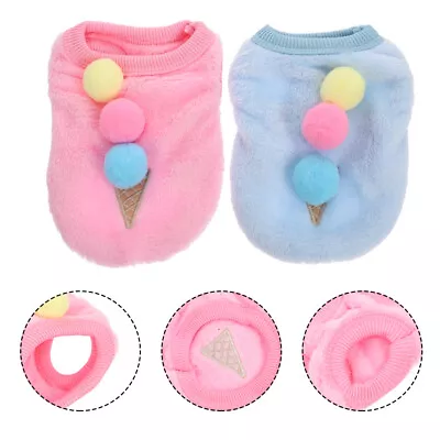  2 Pcs Pet Apparel Harness Kitten Clothes Rabbit Warm Costume Keep • £9.99