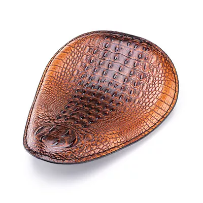 Custom Alligator Skin PU Leather Motorcycle Single Saddle Seat Chopper Bobber |  • $91.95