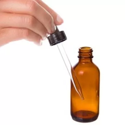 80 Pcs 2 Oz [60ml] AMBER Boston Round Glass Bottle With Standard Dropper • $79.99