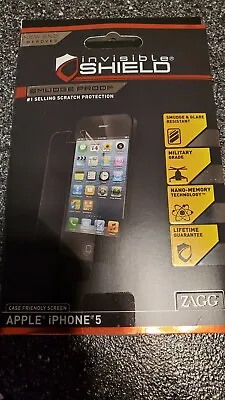 Zagg Iphone 5 Screen Protector New In Retail Box W/ Accessories  • $4