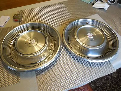 2 Cadillac  Hubcaps Vintage Wheel Cover Metal • $12