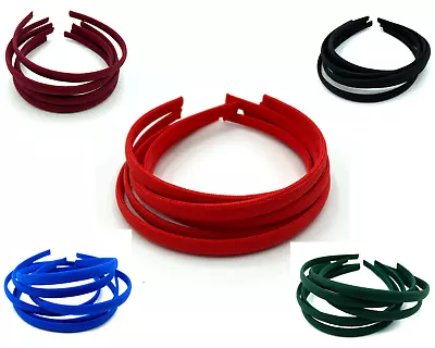 Pack Of 6 Fabric Headbands 1cm Hair Bands Aliceband Fabric Headband • £4.49