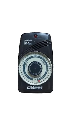 Matrix MR-500 Black Quartz Compact Metronome Visual Practice Dial 9 Volt Black • $15