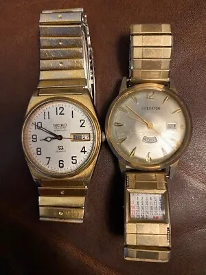 Vintage Seiko Railroad Approved & Sheraton Wrist Watches LOT 2 • $25