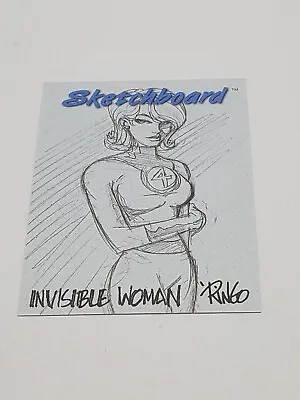 1998 SkyBox Marvel Creators Collection Blue Invisible Woman #13 Sketchboard • $8.99