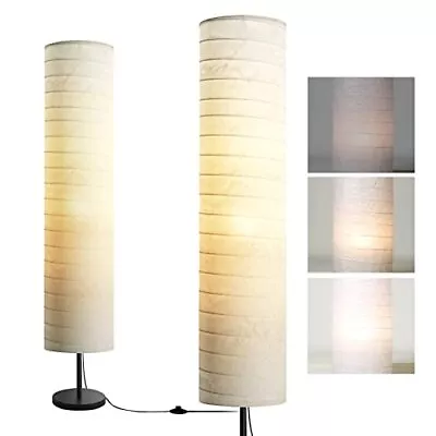 Modern Floor Lamp Dimmable 3 Levels Brightness Paper Tall Lamp Standing Lamp... • $54.58