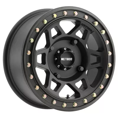 Method MR405 UTV Beadlock 15x7 5+2/+38mm Offset 4x156 132mm CB Matte Black W/BH- • $364.59