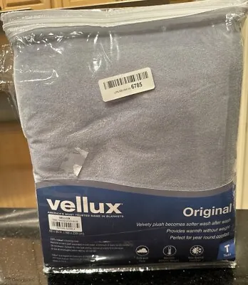 Vellux Blanket Original  Velvety Twin Size Wedgewood Blue New In Package • $44.94