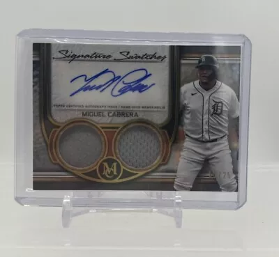 2023 Topps Museum Collection Dual Relic Auto - MIGUEL CABRERA -Sig Swatches  /25 • $244.99