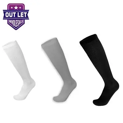 6 Pairs Men's Diabetic Over The Calf Socks Knee High Compression Cotton Socks • $16.49