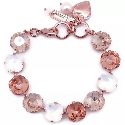 Mariana Cookie Dough Rose Gold Bracelet Cushion Cut Peach Brown White 1144 • $159.60