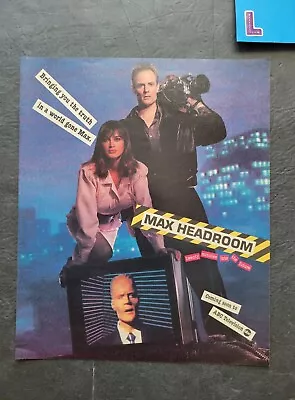 Max Headroom Show Premiere Promo Print Advertisement Vintage 1987 • $8.95