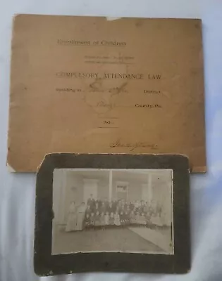 Ephemra 1904 Enrollment Of Children Compulsory Attendance Law W Picture • $15