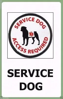 $3.97 • Buy Service Dog ID Badge Tag With ADA Law On The Back Durable Plastic Credit Card 