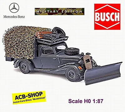 Mercedes Benz 170 V Plow Der Luftwaffe Armed Forces 1:87 Busch 41564 • $12.53