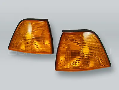 TYC Amber Corner Lights Parking Lamps PAIR Fits 1992-1998 BMW 3-Series E36 4DR • $41.90