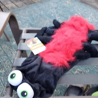 Martha Stewart Pet Spider Hooded Dog Costume Red Black Medium Halloween Hood NWT • $12.59