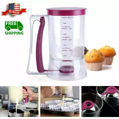 900ML Batter Dispenser Cupcake Pancake Muffin Kitchen Measuring Baking Mix Tools • $8.98