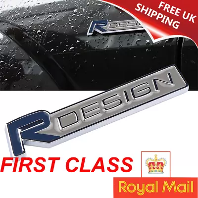 R DESIGN STICKER DECAL EMBLEMS For Rear Boots Fender Alloy Badge BLUE UK-Stock • £7.19