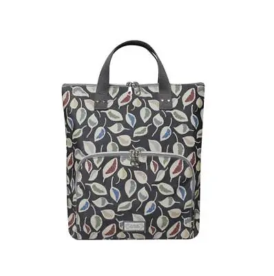 £52.50 • Buy Earth Squared - Oil Cloth Backpack - Berlin - Grey/Leaves - 33x36x10cms