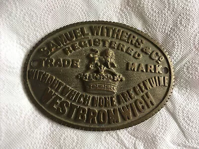 £40 • Buy Samuel Withers & Co Brass Safe Plate