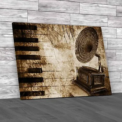 Jazz Musical Instruments Enhance Your Music With Sepia Canvas Print Large • £14.95