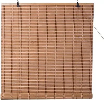 Bamboo Roll Up Window Blind Sun Shade Light Filtering Roller Shade • $32.99