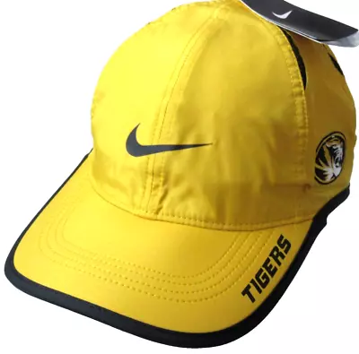 Nike Dri-Fit Featherlight Men's University Of Missouri Mizzou Hat Gold Black NWT • $24.95