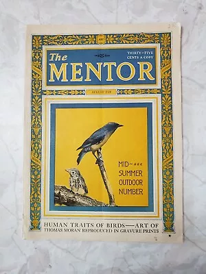 Mentor Magazine August 1924 Human Traits Of Birds • $9.95