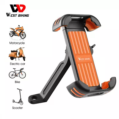 WEST BIKING Motorcycle Phone Holder 360° Bike Phone Support  4.5-7.5 Inch • $17.98