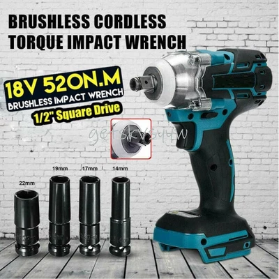 £29.99 • Buy Replace For MAKITA 18V Cordless Drills Brushless Impact Wrench Tool 1/2  Driver