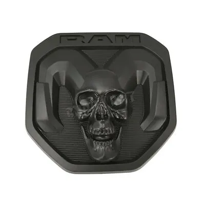 1x OEM Ram Tailgate Emblem Badge Skull Fit Ram 1500 2500 3500 Black 2019-2024 • $42.66