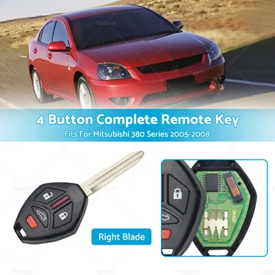 $28.09 • Buy 4 Buttons Complete Remote Key Fits For Mitsubishi 380 Series 2005 2006 2007 2008