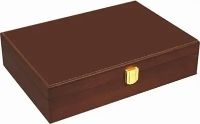 Mahogany Wood Poker Case With 200 Chip Capacity (Chips Not Included) • $56.99