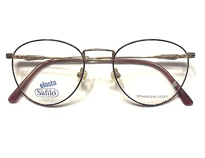 Safilo Team 3856 Dark Pink Gold Frame Vintage Eyeglasses Made In Italy Oval • $65.99