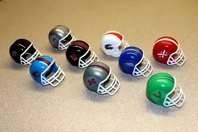 2020 XFL Custom Decals AND Football Gumball Helmets *COMPLETE Set Of 8* + Bonus • $39