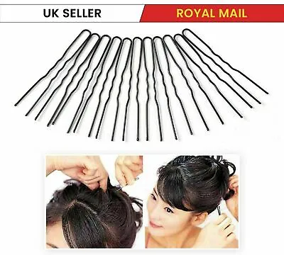 Elysee Star Wavy Bobby Bun Hair Grip U Pins In Black Bronze Kirby - UK - BEST • £2.29