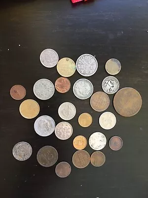 $28 • Buy 25 Vintage Antique Portugal Portuguese Coins: Portuguese 10 Reis (X Reis) 1852